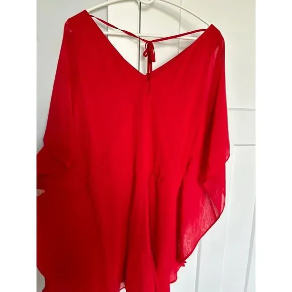 C Brand Tie Waist Flowy Rayon Dressy Romper Women's Size Small - Picture 5 of 8